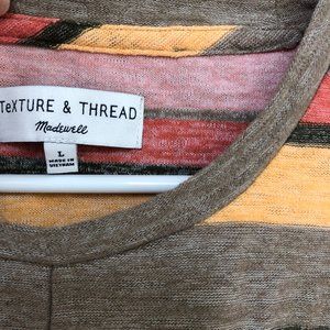 Madewell (Texture & Thread) short sleeved tie front shirt